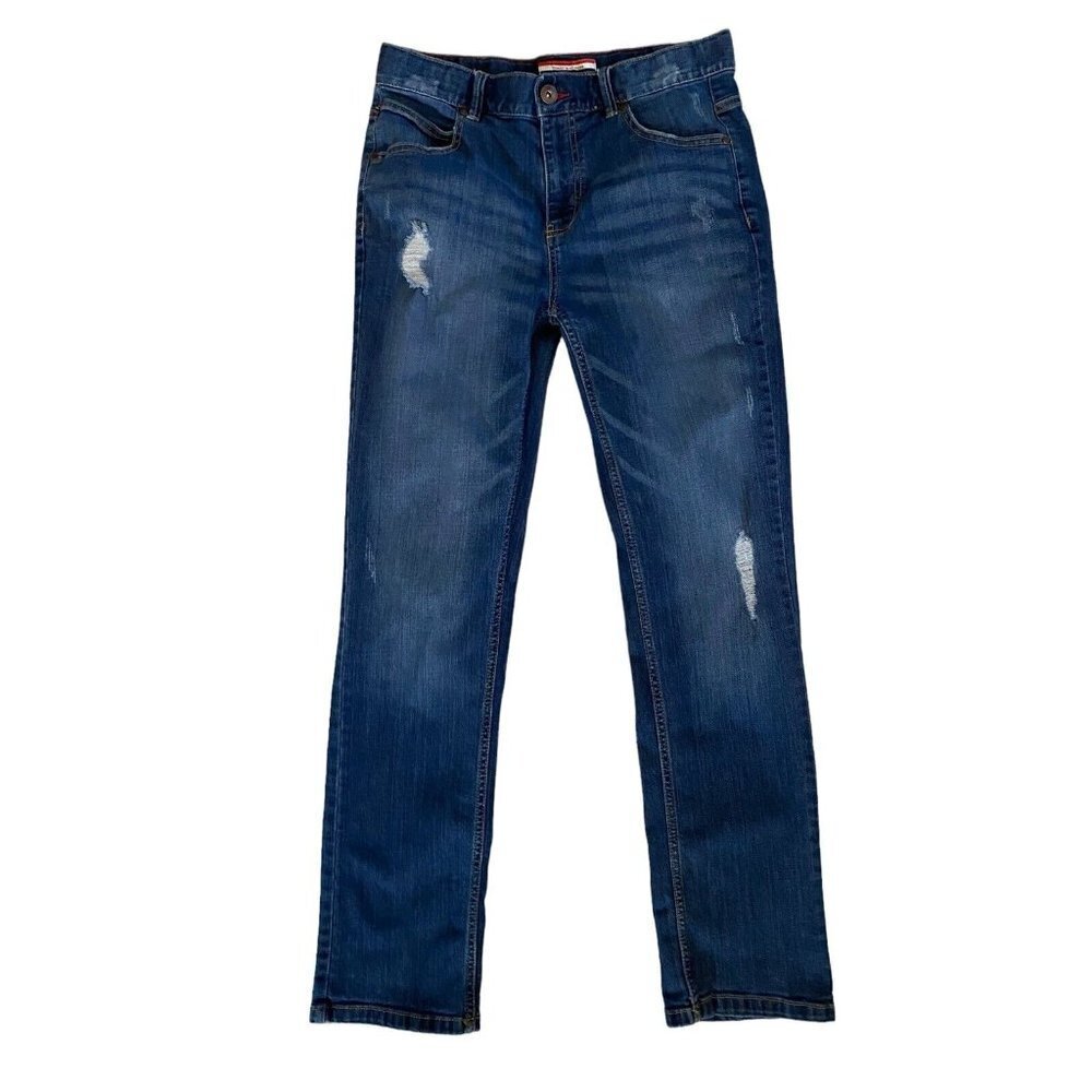 Tommy Hilfiger Boys Revolution Slim Jeans Adjustable Waist Sz‎ 20 Youth Distress